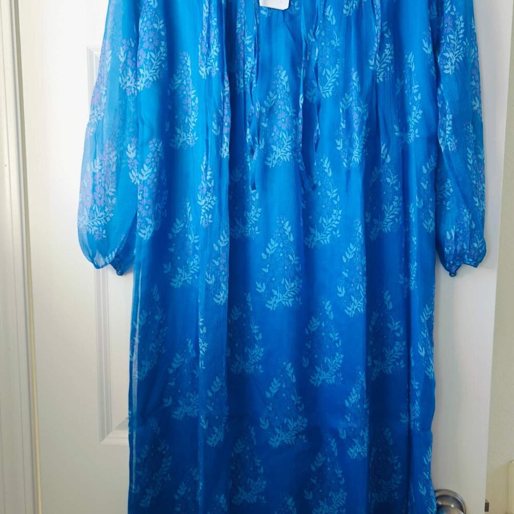 NWT Johnny Was Blaire Midi Dress embellished silk summer vacation - Picture 5 of 9